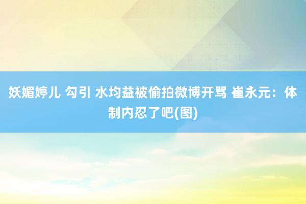 妖媚婷儿 勾引 水均益被偷拍微博开骂 崔永元：体制内忍了吧(图)