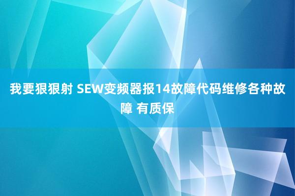 我要狠狠射 SEW变频器报14故障代码维修各种故障 有质保