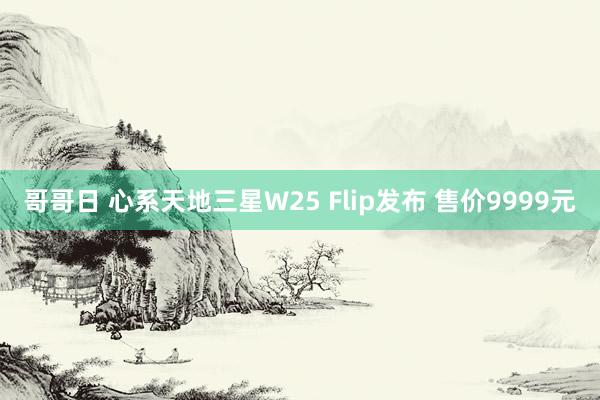 哥哥日 心系天地三星W25 Flip发布 售价9999元